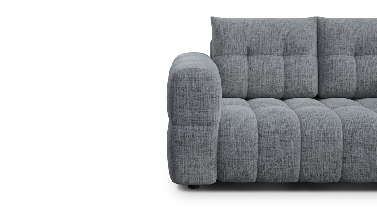Canapé CLOUD 2 places en tissu chenille gris foncé - CLOUDI