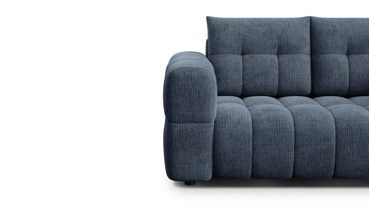 Canapé CLOUD 2 places en tissu chenille bleu marine - CLOUDI