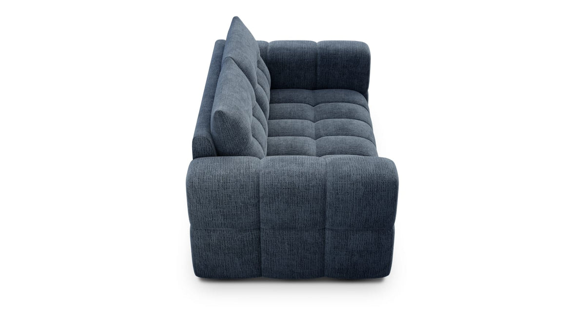 Canapé CLOUD 2 places en tissu chenille bleu marine - CLOUDI