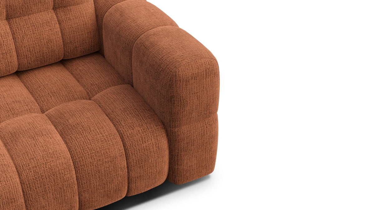 Canapé CLOUD 2 places en tissu chenille orange - CLOUDI