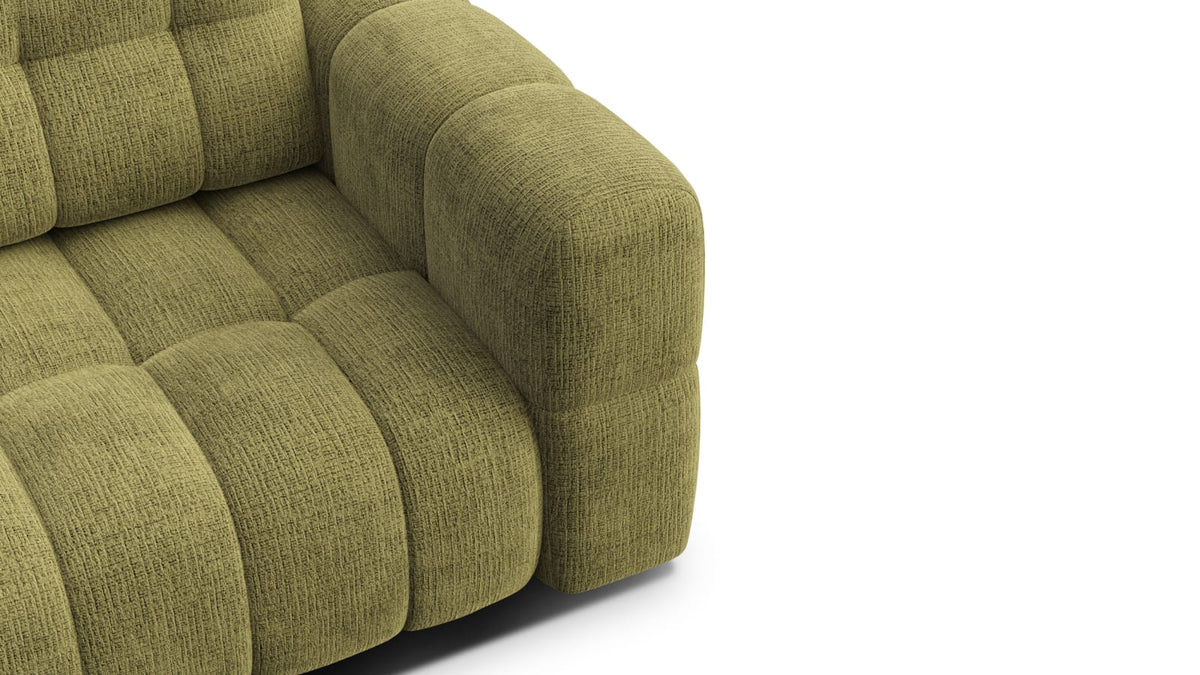 Canapé CLOUD 2 places en tissu chenille vert olive - CLOUDI