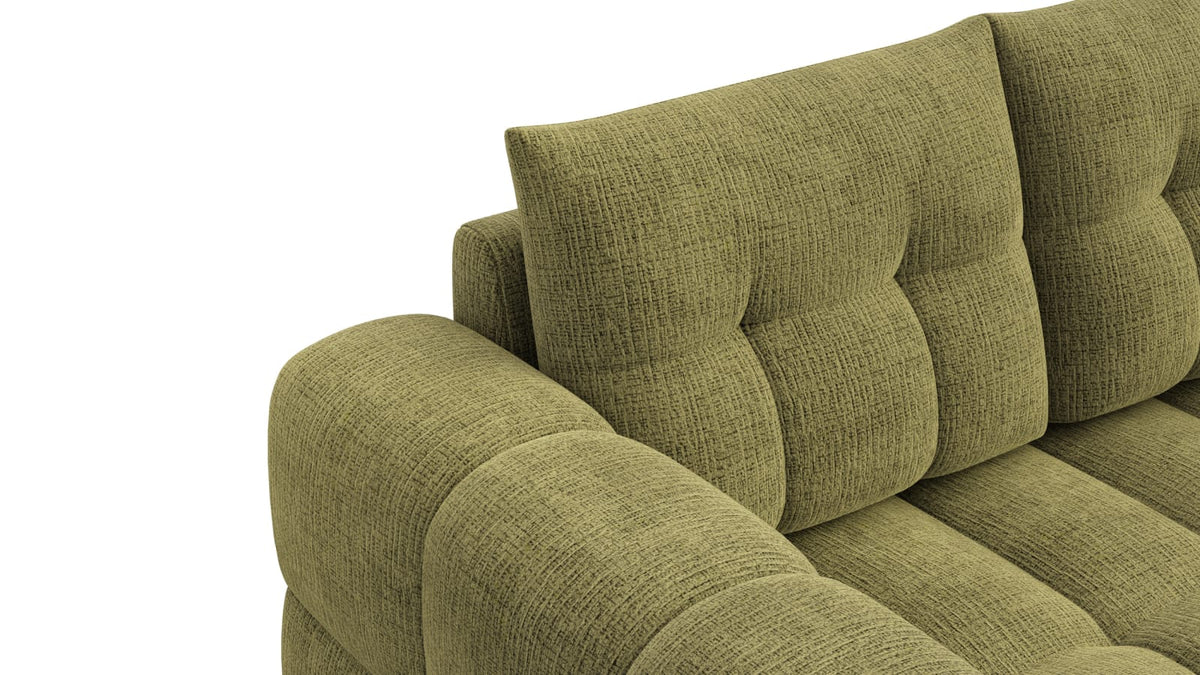 Canapé CLOUD 2 places en tissu chenille vert olive - CLOUDI