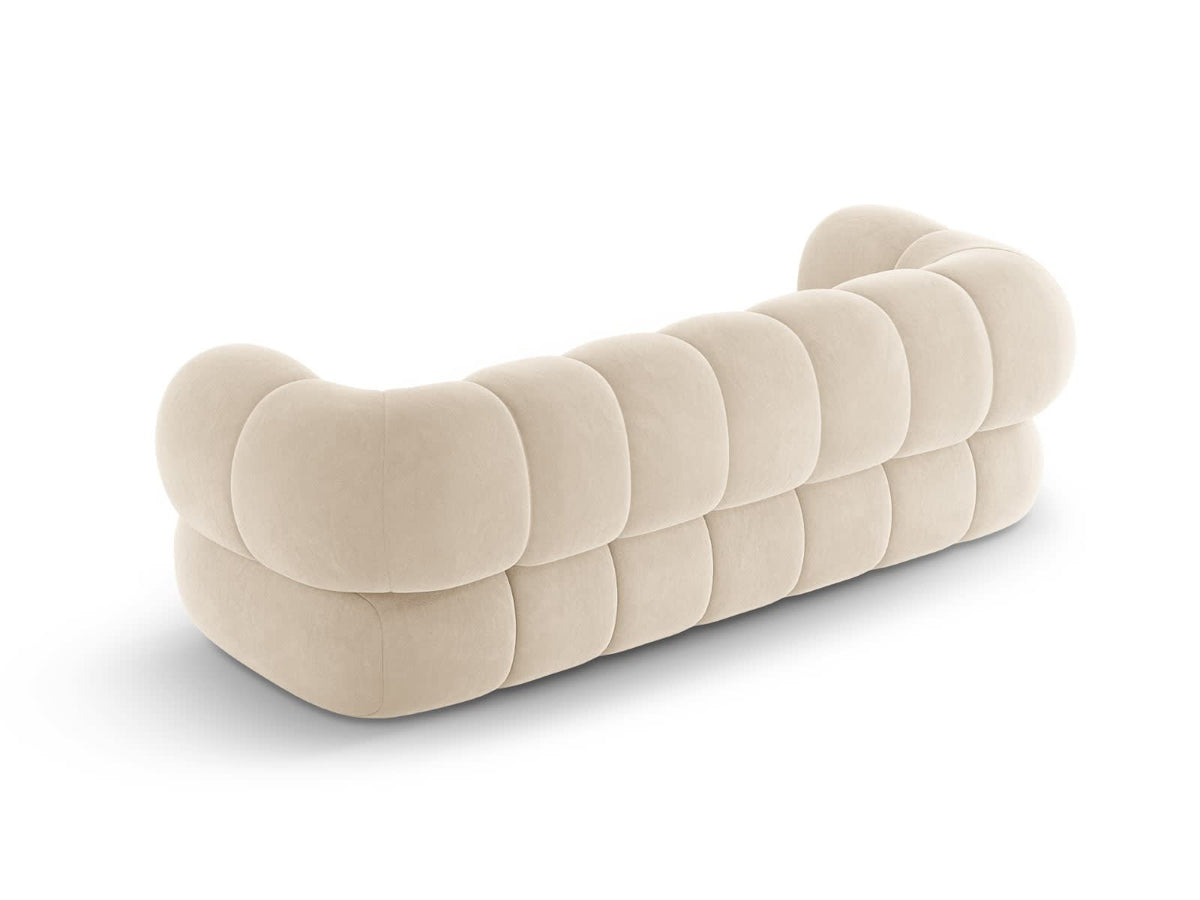 Canapé CLOUD 3 places en velours beige clair - KOGE
