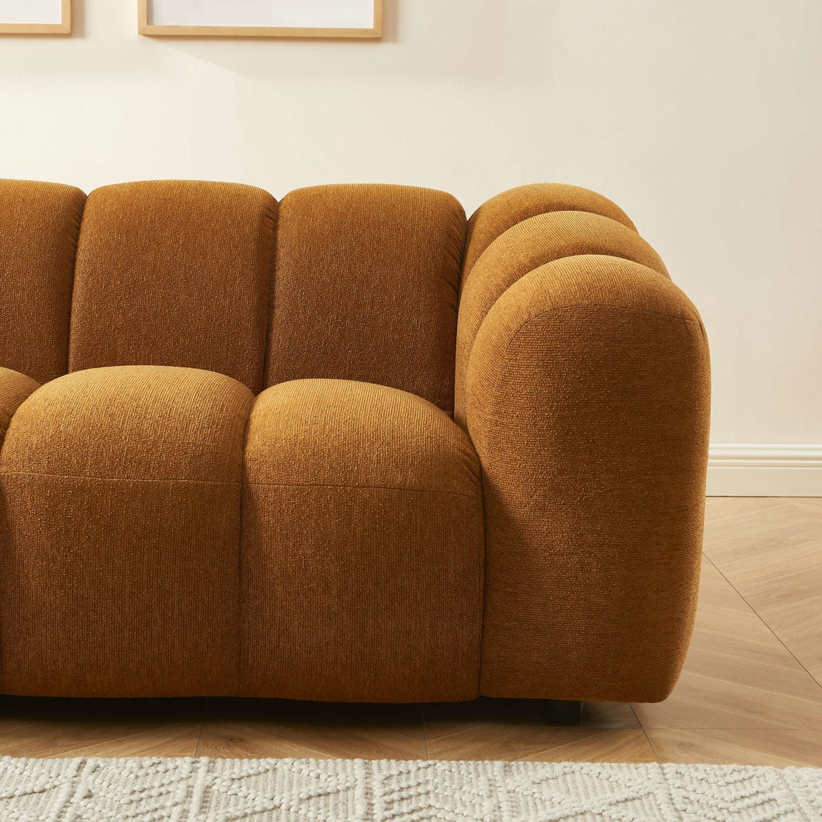 Canapé CLOUD 3 places en tissu tweed bronze - SUNNY