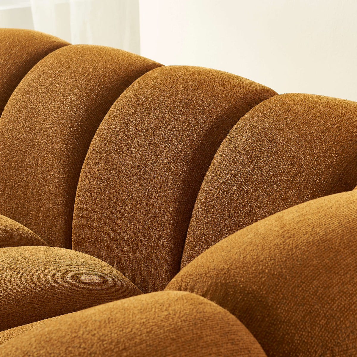 Canapé CLOUD 3 places en tissu tweed bronze - SUNNY