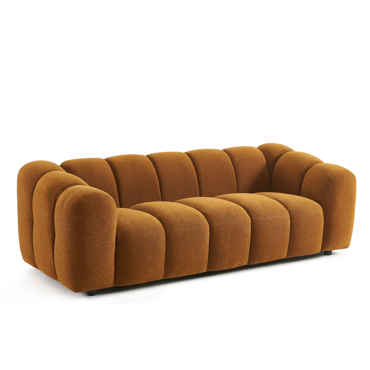 Canapé CLOUD 3 places en tissu tweed bronze - SUNNY