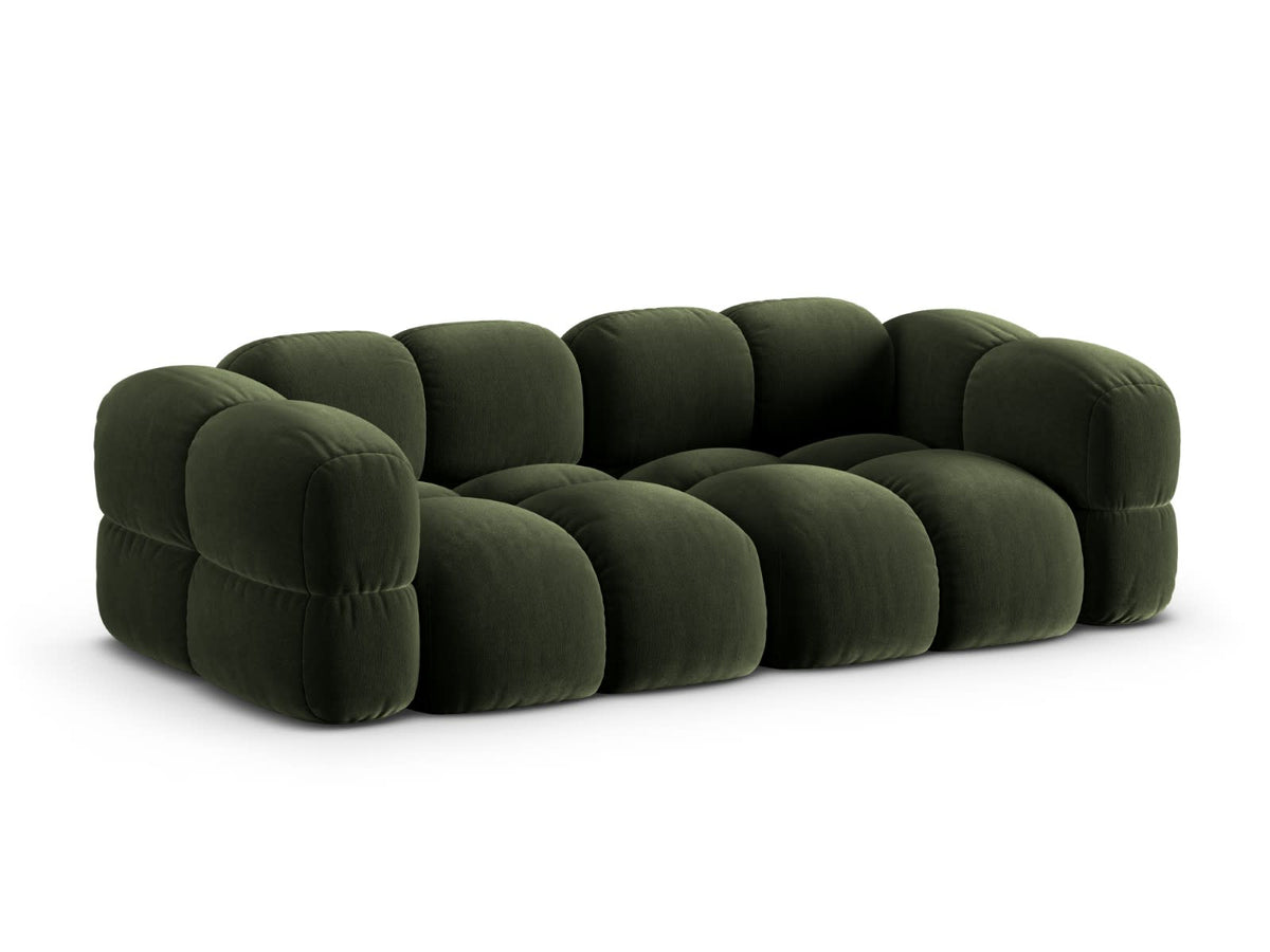 Canapé CLOUD 4 places en velours vert - LORETTO