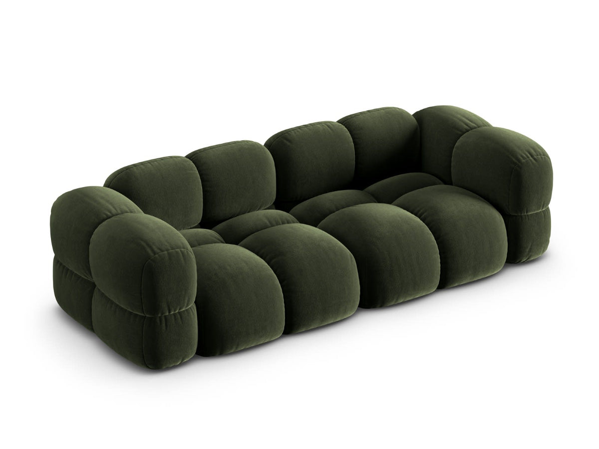 Canapé CLOUD 4 places en velours vert - LORETTO