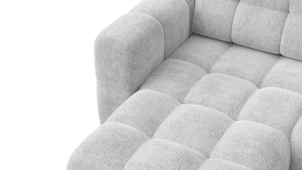 Canapé CLOUD d'angle gauche 4 places en tissu chenille blanc - CLOUDI