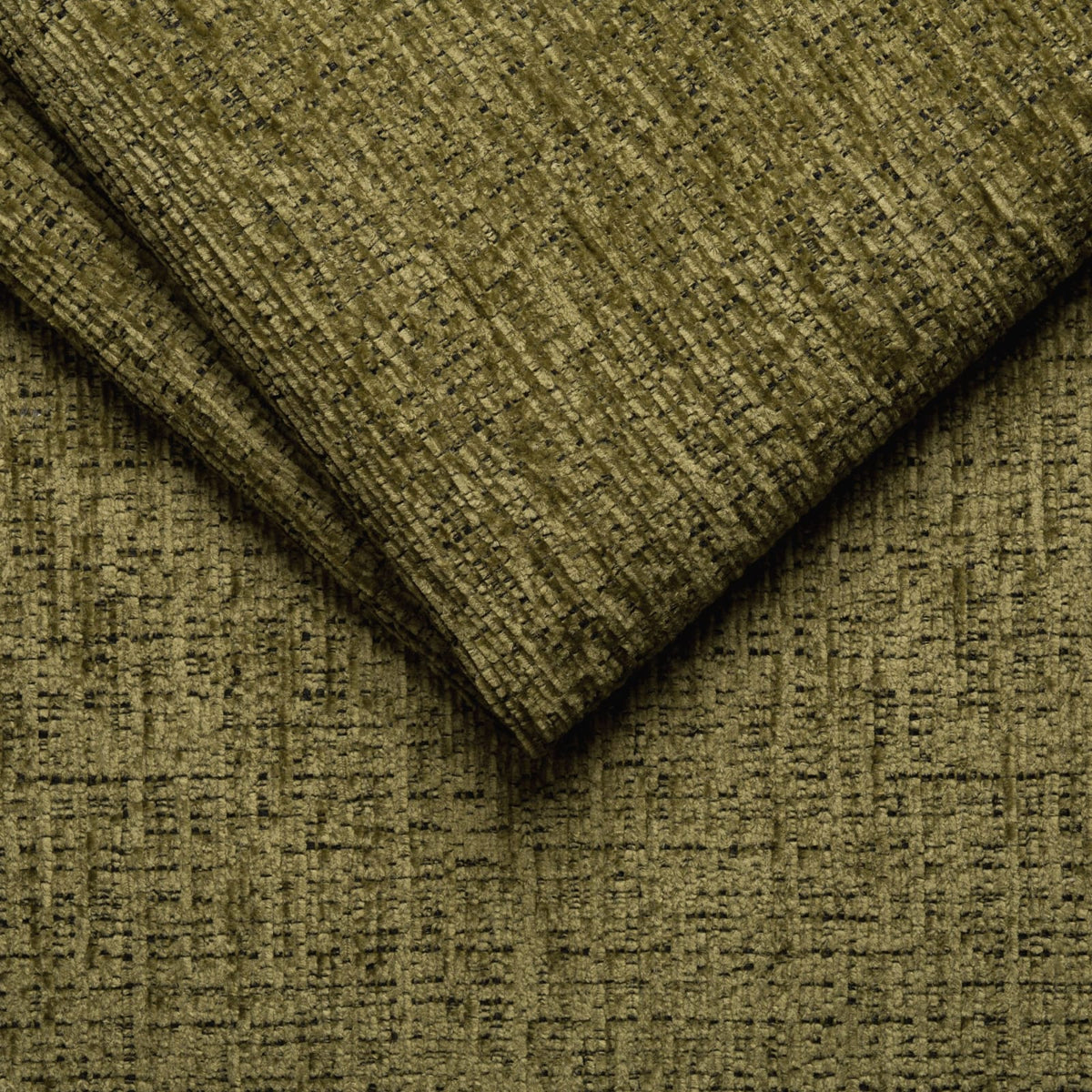 Canapé CLOUD d'angle gauche 4 places en tissu chenille vert olive - CLOUDI