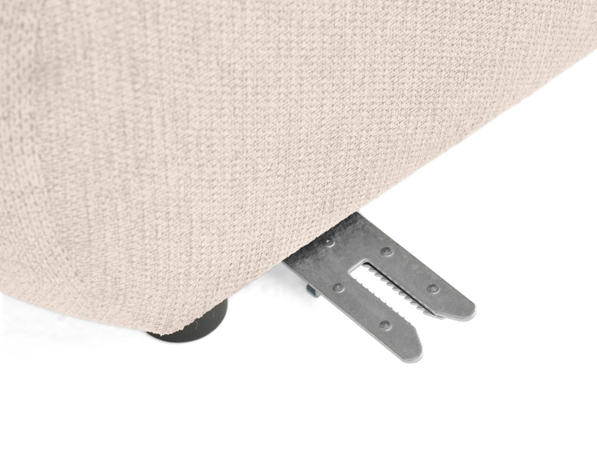 Canapé CLOUD modulable 5 places en tissu texturé beige - DEBBIE