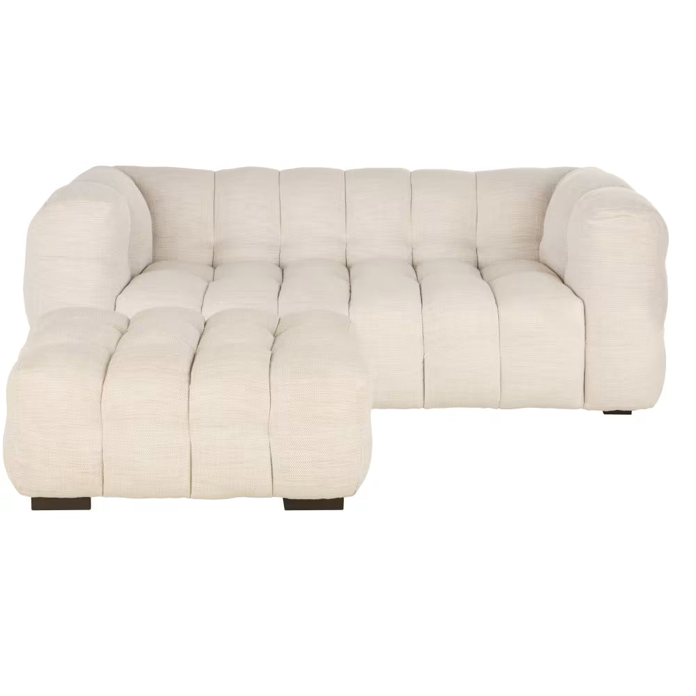 Canapé CLOUD Capitonné à 2 places beige sable - LILO