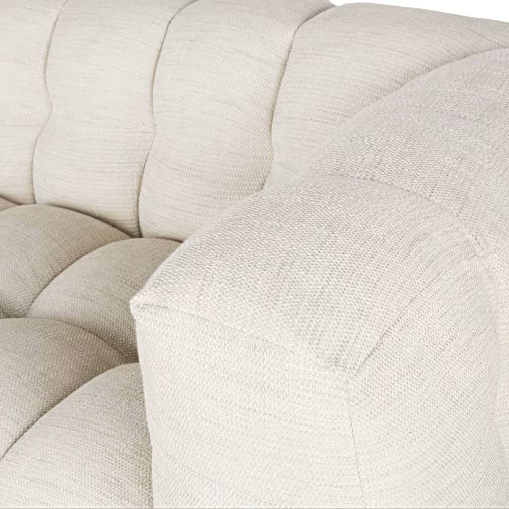 Canapé CLOUD Capitonné à 3 places beige sable - LILO
