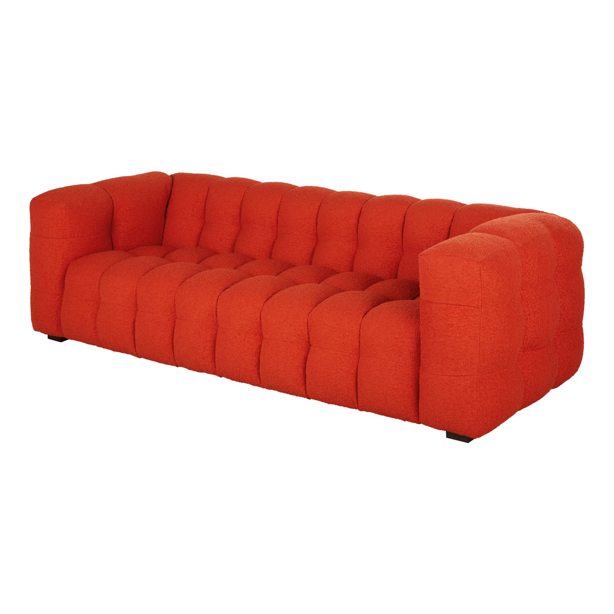 Canapé CLOUD 3/4 places en bouclette orange - LILO
