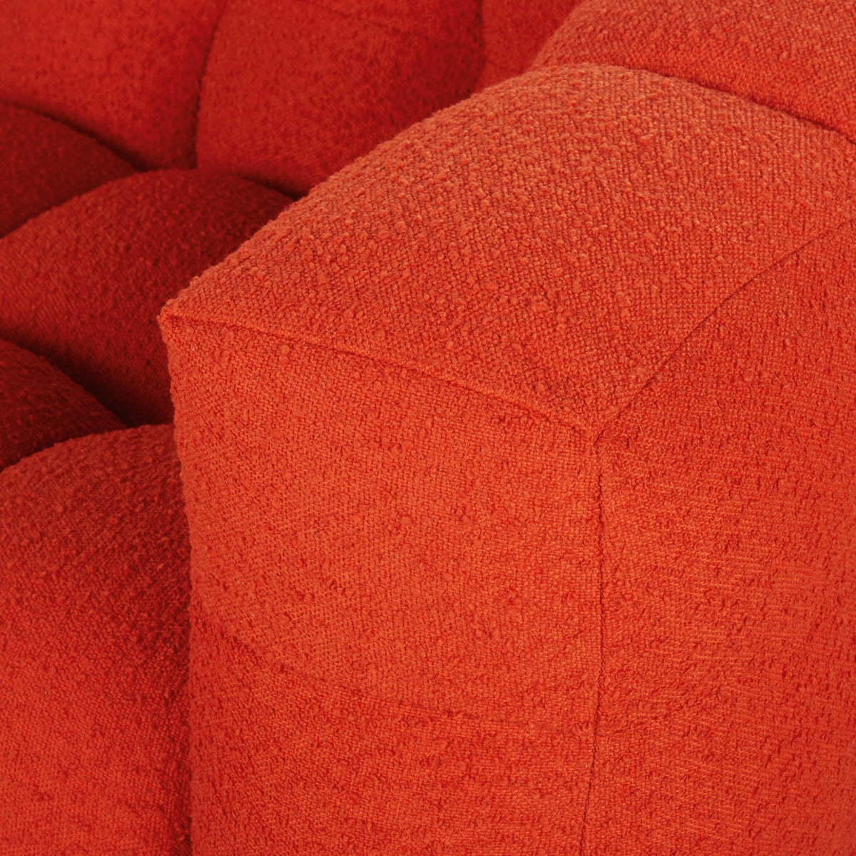 Canapé CLOUD 3/4 places en bouclette orange - LILO