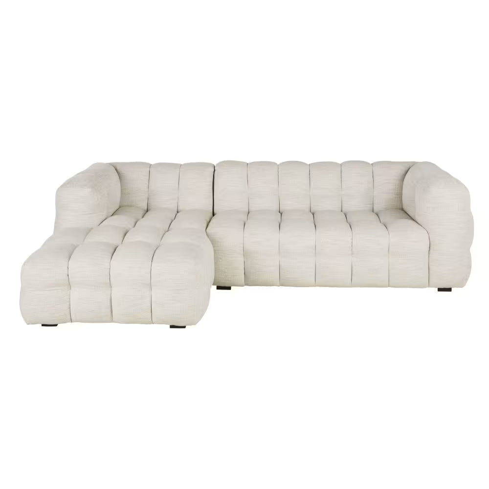 Canapé CLOUD d'angle gauche 4/5 places beige sable - LILO