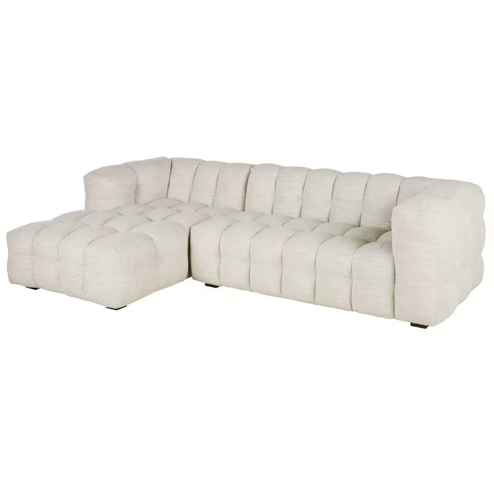 Canapé CLOUD d'angle gauche 4/5 places beige sable - LILO