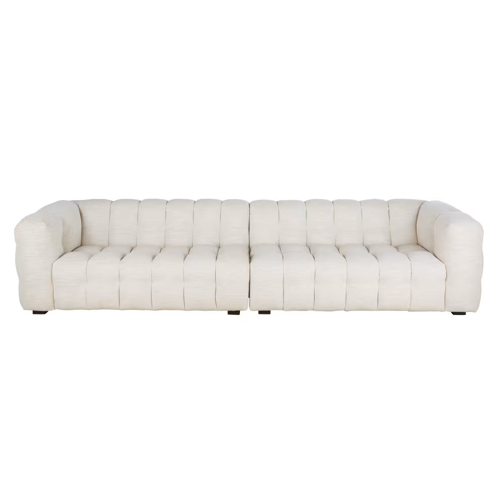Canapé CLOUD Capitonné à 6/7 places beige sable - LILO
