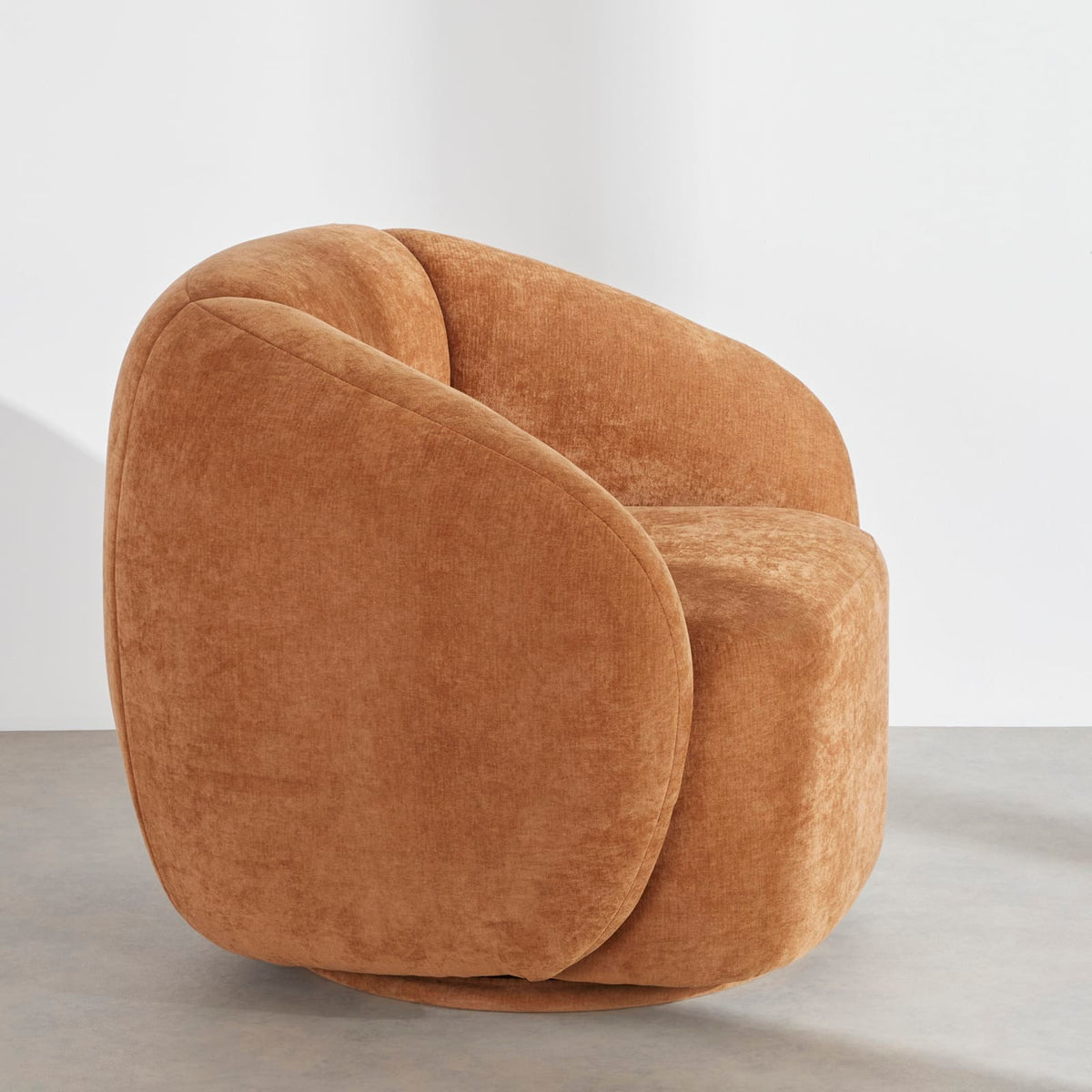 Fauteuil CLOUD pivotant marron cannelle - BUN