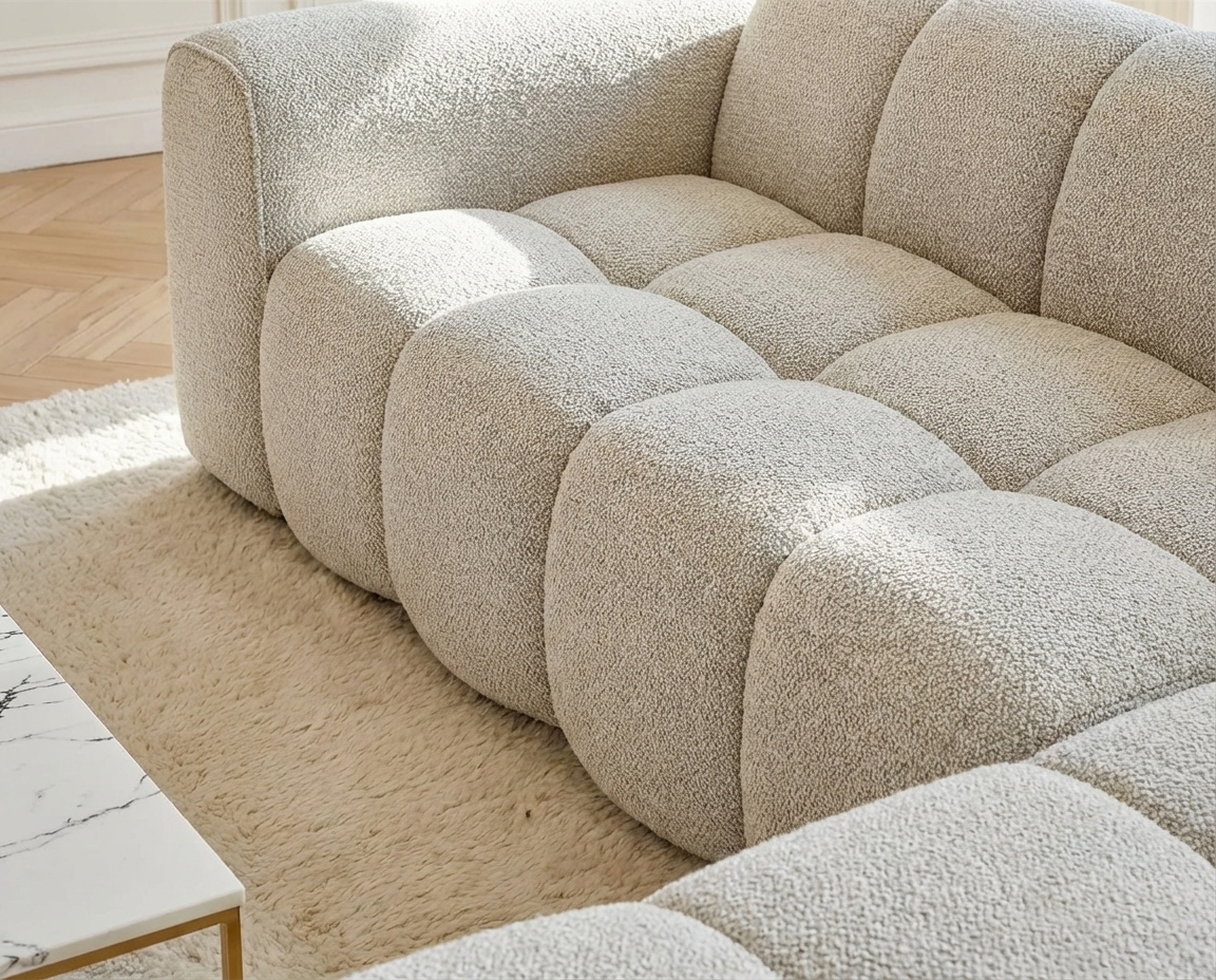 Canapé CLOUD d'angle droit beige - CALESO