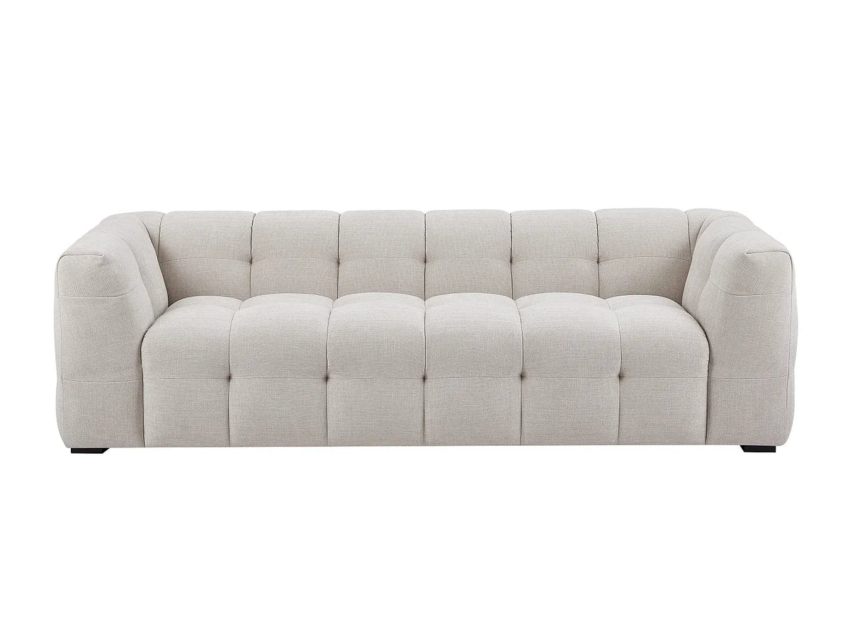 Canapé CLOUD carré en tissu chiné beige - DILOME